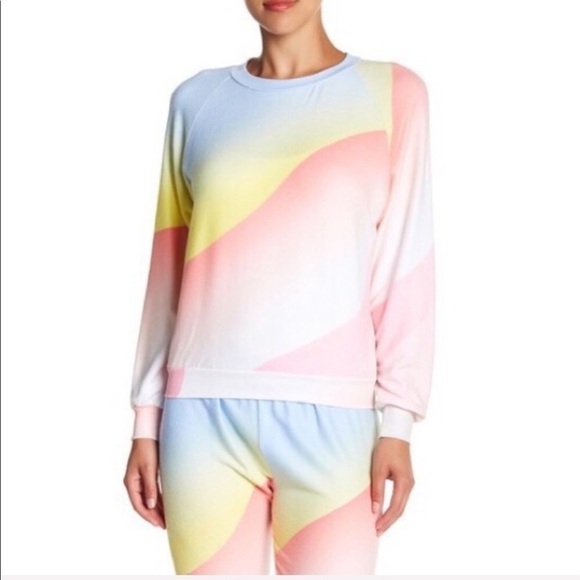 NWT Wildfox Galactic Rainbow Sweatshirt - Picture 1 of 7